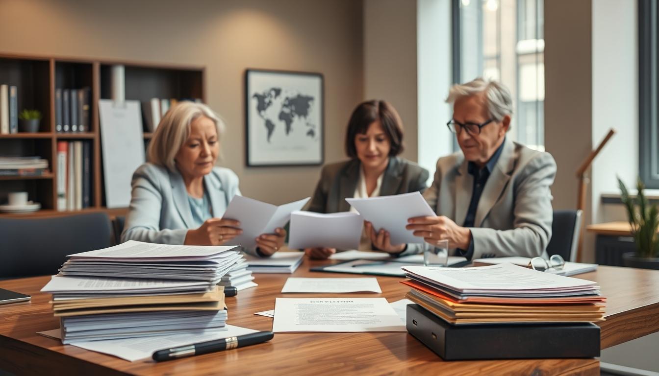 Senior legal team and family support